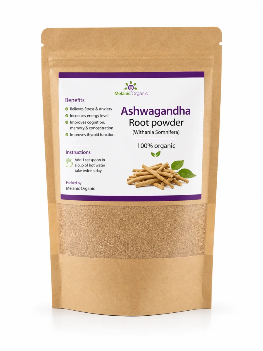 ORGANIC ASHWGANDHA ROOT POWDER (WITHANIA SOMNIFERA)